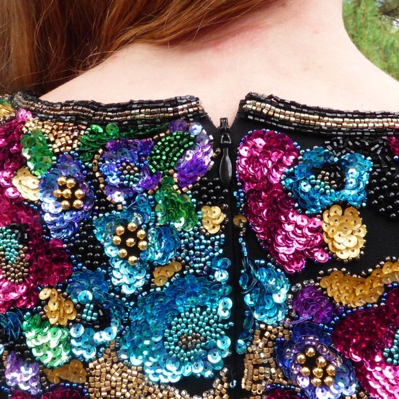 Vintage Fully Beaded/Sequined Top - Picture 14 of 17